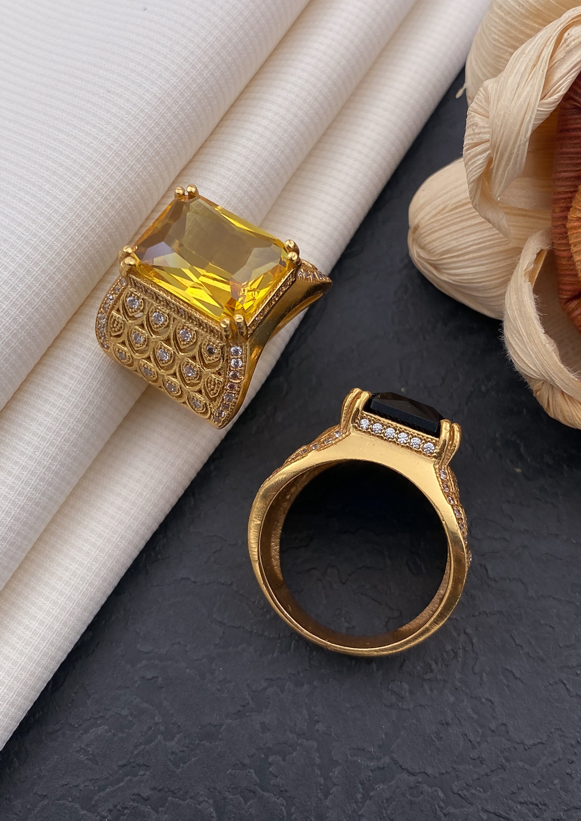 Cheap Gold Color Men's Ring Square Stone 925 Sterling SilverFine Jewelry  Fashion Accessory Rings for Men, Father Gift | Joom